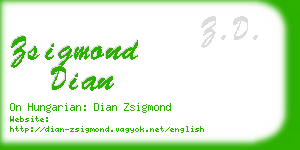 zsigmond dian business card